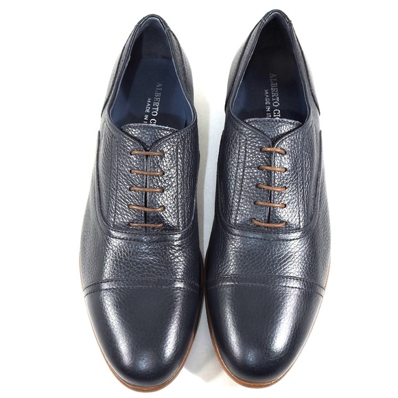 ALBERTO CICCIOLI ?? MEN\'S BLUE SOFT LEATHER OXFORD SHOES main image 7